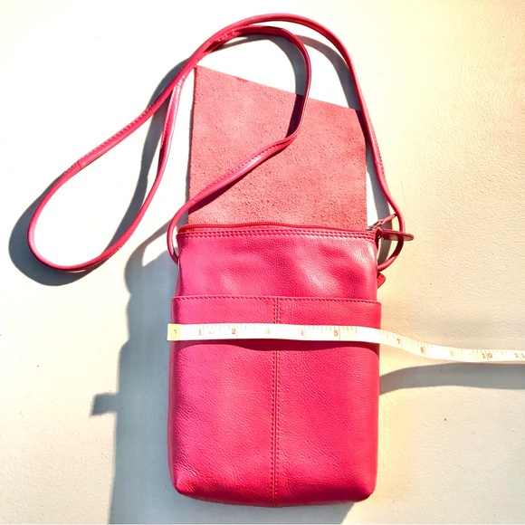 NWOT Ili NY Pink Leather Crossbody Purse - Picture 6 of 8
